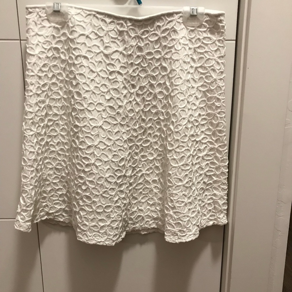 White skirt.